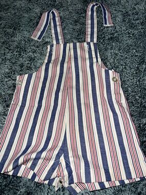 Vintage Healthtex Striped Navy, White,
Red Cotton Overall Romper 18 mo FAIR